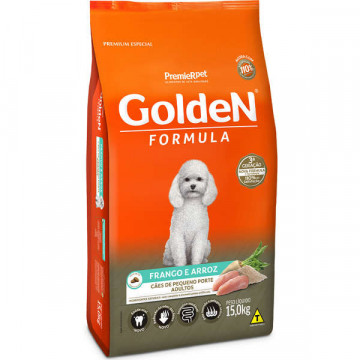 Ração Premier Pet Golden  Cães Adultos Raças Pequenas  Frango e Arroz - 1/3/10,1/15kg